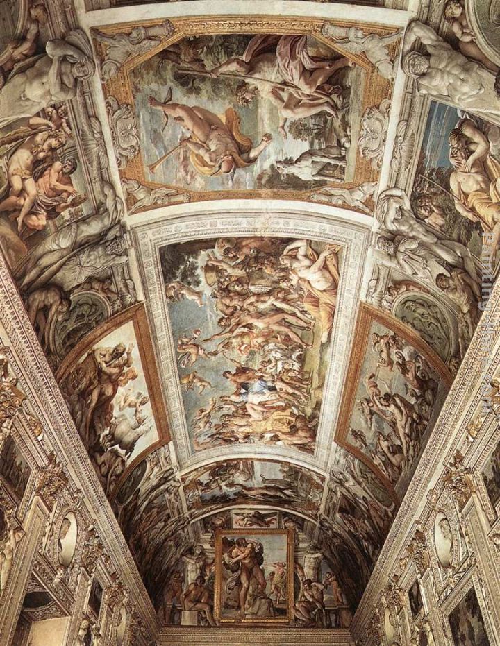 Farnese Ceiling Fresco painting - Annibale Carracci Farnese Ceiling Fresco art painting